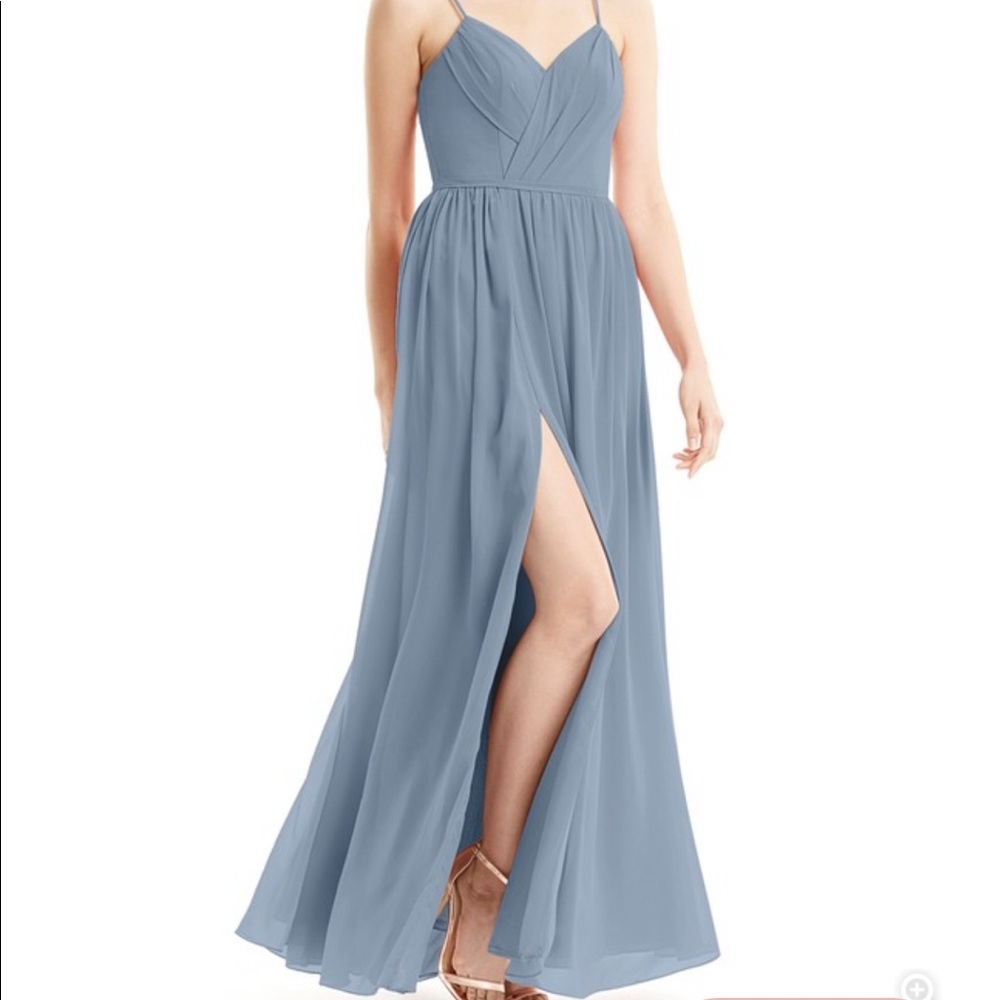 Azazie Cora Dusty Blue size A6